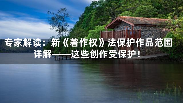 专家解读：新《著作权》法保护作品范围详解——这些创作受保护！