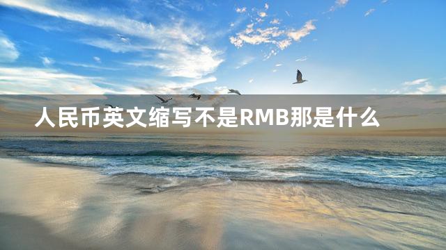 人民币英文缩写不是RMB那是什么