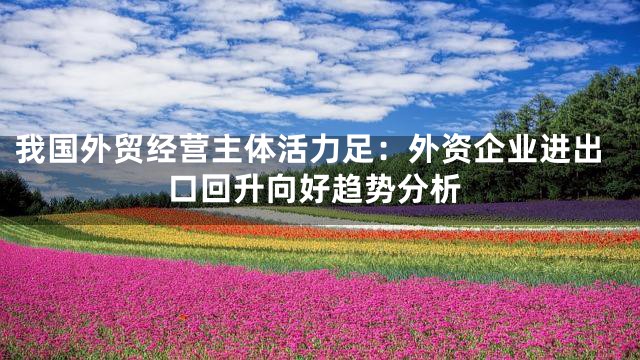我国外贸经营主体活力足：外资企业进出口回升向好趋势分析