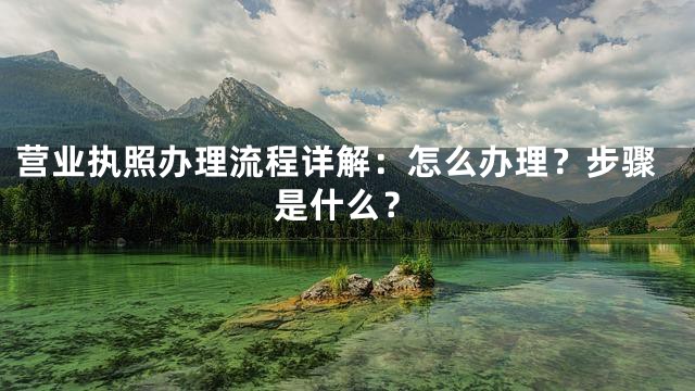 营业执照办理流程详解：怎么办理？步骤是什么？