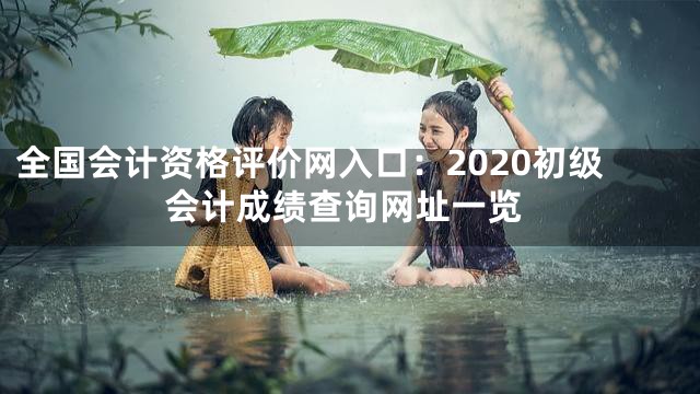 全国会计资格评价网入口：2020初级会计成绩查询网址一览