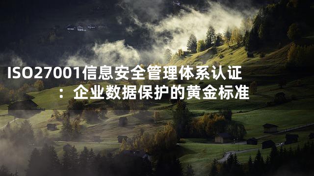 ISO27001信息安全管理体系认证：企业数据保护的黄金标准