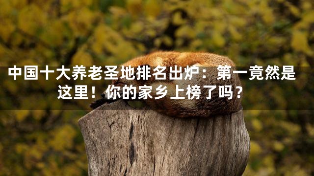 中国十大养老圣地排名出炉：第一竟然是这里！你的家乡上榜了吗？