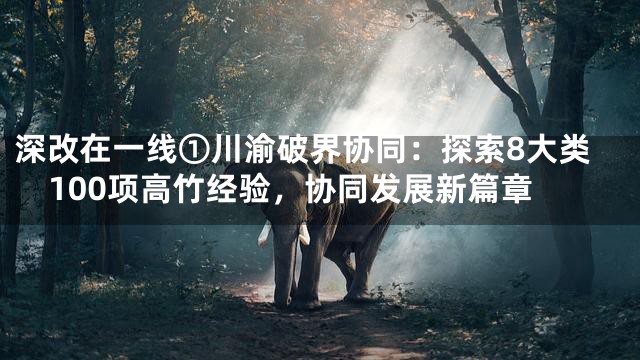深改在一线①川渝破界协同：探索8大类100项高竹经验，协同发展新篇章