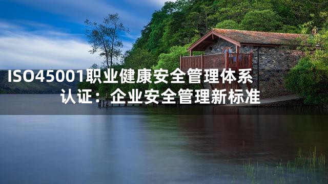 ISO45001职业健康安全管理体系认证：企业安全管理新标准