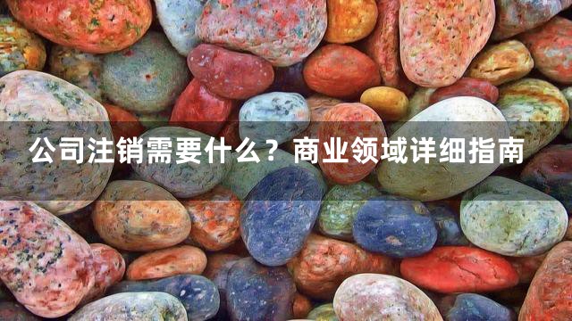 公司注销需要什么？商业领域详细指南