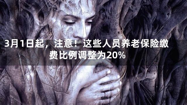 3月1日起，注意！这些人员养老保险缴费比例调整为20%