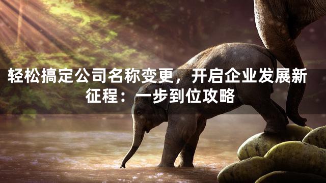 轻松搞定公司名称变更，开启企业发展新征程：一步到位攻略