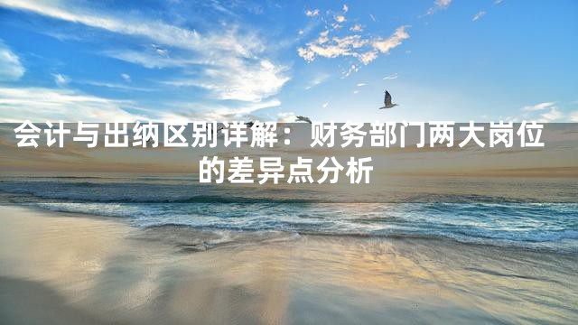 会计与出纳区别详解：财务部门两大岗位的差异点分析