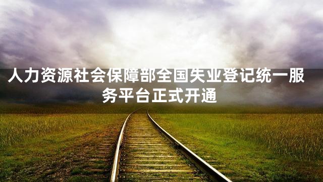 人力资源社会保障部全国失业登记统一服务平台正式开通