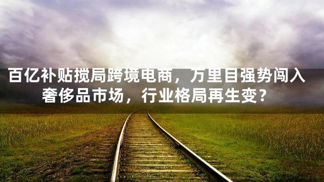百亿补贴搅局跨境电商，万里目强势闯入奢侈品市场，行业格局再生变？