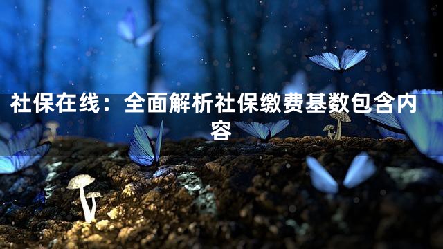 社保在线：全面解析社保缴费基数包含内容