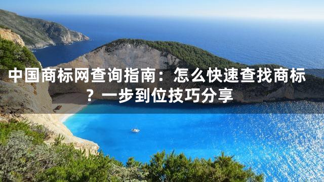 中国商标网查询指南：怎么快速查找商标？一步到位技巧分享