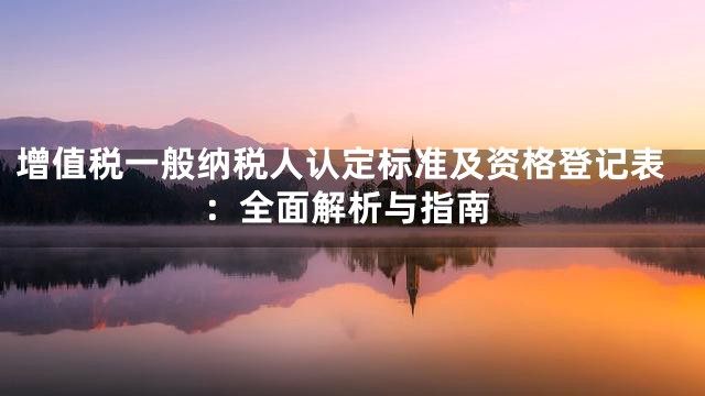 增值税一般纳税人认定标准及资格登记表：全面解析与指南