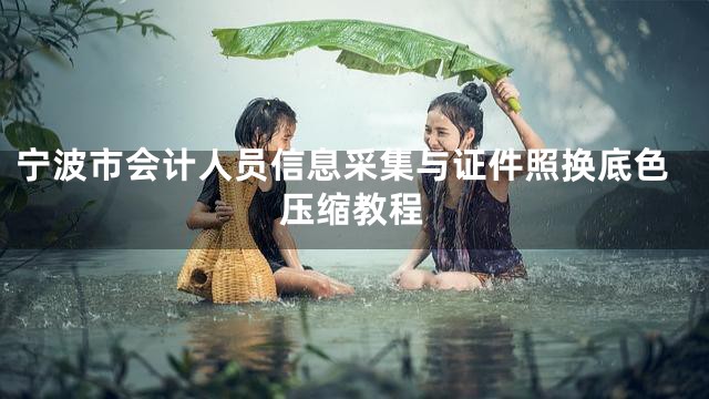 宁波市会计人员信息采集与证件照换底色压缩教程