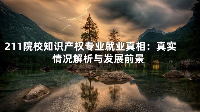 211院校知识产权专业就业真相：真实情况解析与发展前景