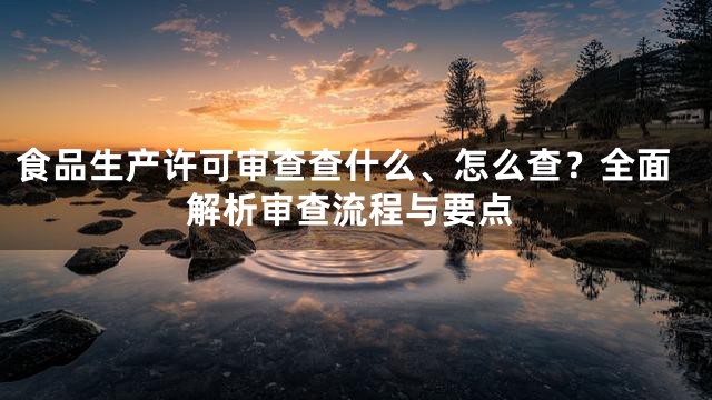 食品生产许可审查查什么、怎么查？全面解析审查流程与要点