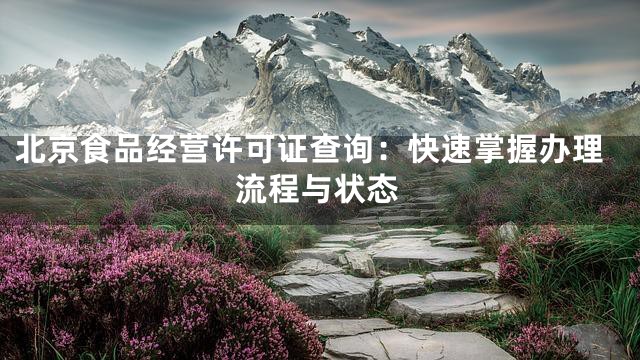 北京食品经营许可证查询：快速掌握办理流程与状态