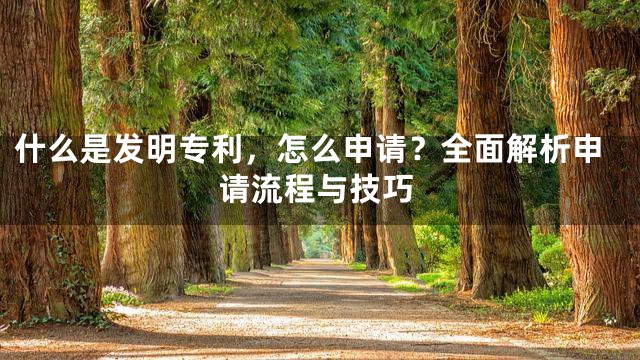 什么是发明专利，怎么申请？全面解析申请流程与技巧