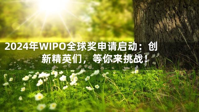 2024年WIPO全球奖申请启动：创新精英们，等你来挑战！
