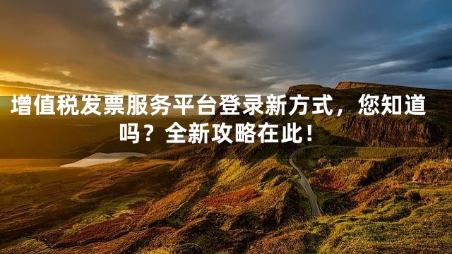 增值税发票服务平台登录新方式，您知道吗？全新攻略在此！