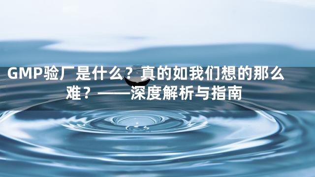 GMP验厂是什么？真的如我们想的那么难？——深度解析与指南