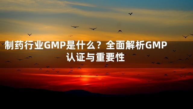 制药行业GMP是什么？全面解析GMP认证与重要性