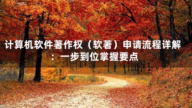 计算机软件著作权（软著）申请流程详解：一步到位掌握要点