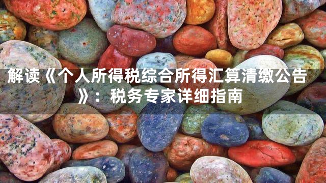 解读《个人所得税综合所得汇算清缴公告》：税务专家详细指南