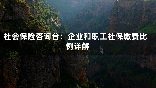 社会保险咨询台：企业和职工社保缴费比例详解