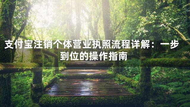 支付宝注销个体营业执照流程详解：一步到位的操作指南