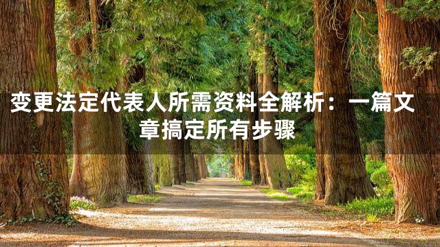变更法定代表人所需资料全解析：一篇文章搞定所有步骤