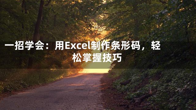 一招学会：用Excel制作条形码，轻松掌握技巧
