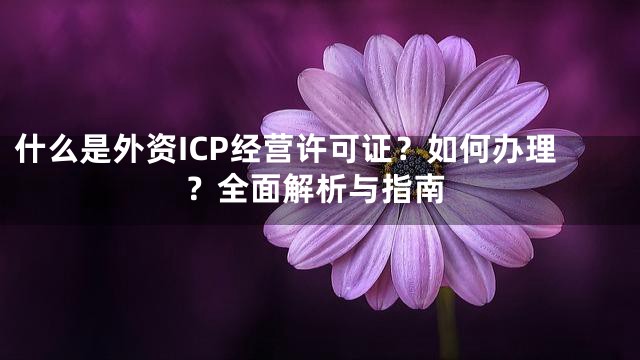 什么是外资ICP经营许可证？如何办理？全面解析与指南