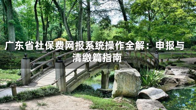 广东省社保费网报系统操作全解：申报与清缴篇指南