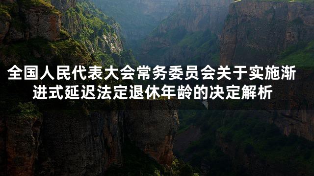 全国人民代表大会常务委员会关于实施渐进式延迟法定退休年龄的决定解析