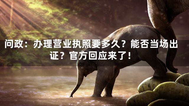 问政：办理营业执照要多久？能否当场出证？官方回应来了！