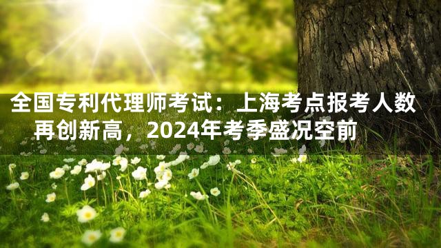全国专利代理师考试：上海考点报考人数再创新高，2024年考季盛况空前