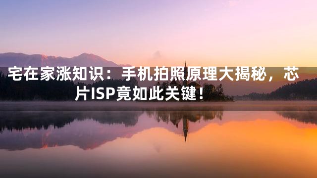 宅在家涨知识：手机拍照原理大揭秘，芯片ISP竟如此关键！