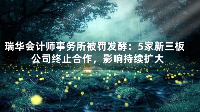 瑞华会计师事务所被罚发酵：5家新三板公司终止合作，影响持续扩大