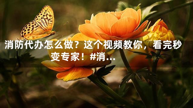 消防代办怎么做？这个视频教你，看完秒变专家！#消...