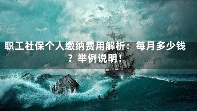 职工社保个人缴纳费用解析：每月多少钱？举例说明！