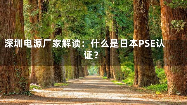 深圳电源厂家解读：什么是日本PSE认证？