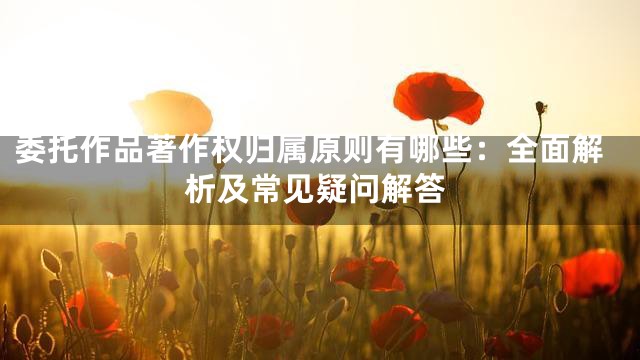 委托作品著作权归属原则有哪些：全面解析及常见疑问解答