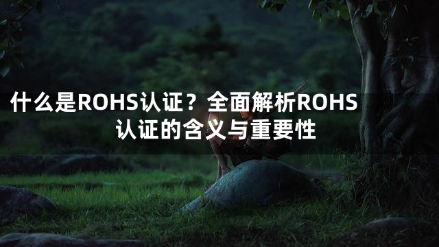 什么是ROHS认证？全面解析ROHS认证的含义与重要性