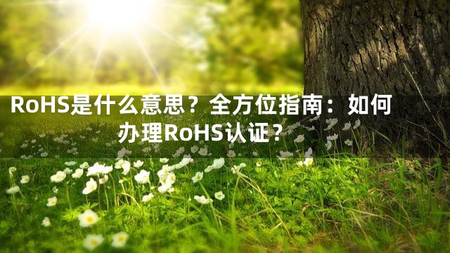 RoHS是什么意思？全方位指南：如何办理RoHS认证？
