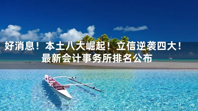 好消息！本土八大崛起！立信逆袭四大！最新会计事务所排名公布