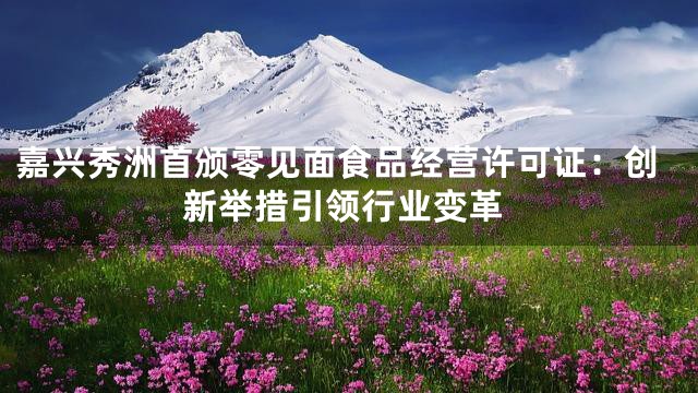嘉兴秀洲首颁零见面食品经营许可证：创新举措引领行业变革