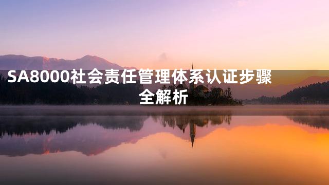 SA8000社会责任管理体系认证步骤全解析