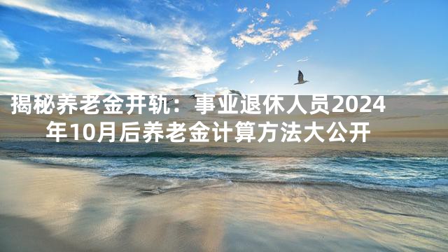 揭秘养老金并轨：事业退休人员2024年10月后养老金计算方法大公开